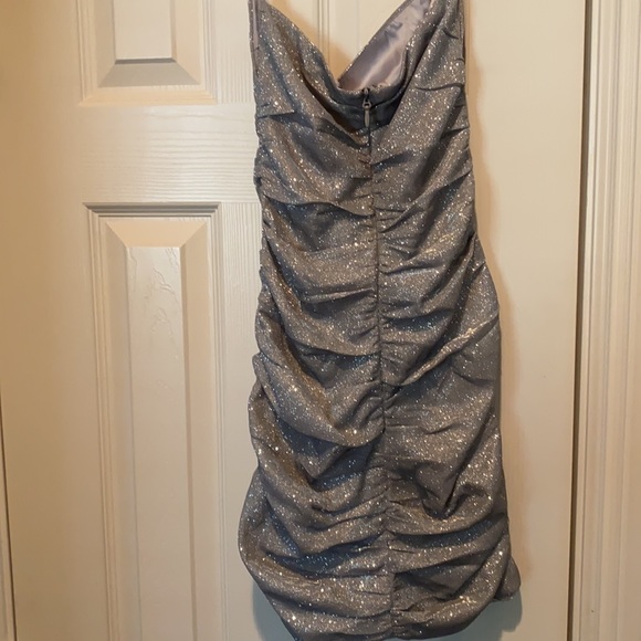 Baby Boo “Anastasia Mini Dress”, Silver, Small - Picture 4 of 5